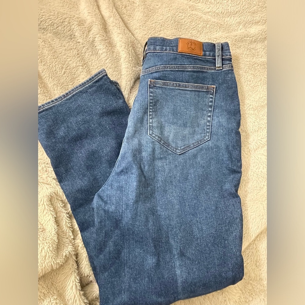 NWOT Land’s End Fleece Lined Straight Leg Denim Jeans - Picture 3 of 6
